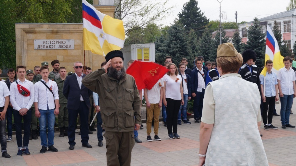 Казаками Ставрополья был проведен автопробег в честь Дня Победы
