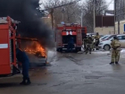 На Ставрополье в центре Михайловска полностью сгорел автомобиль