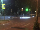 На Ставрополье заработали бордюрные подсветки возле пешеходных переходов