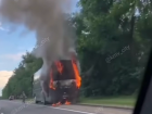 На трассе в Георгиевском округе загорелся автобус с детьми