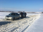 Дорогу между Михайловском и Пелагиадой полностью замело снегом 