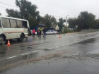Маршрутка, автобус и КамАЗ столкнулись на трассе в Буденновском районе Ставрополья