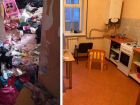 В квартире-свалке в Ставрополе убрали мусор