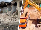 В Арзгире пытаются спасти фундамент новой школы