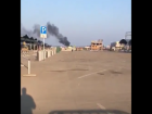Возгорание травы у рынка "Лира" в Пятигорске попало на видео
