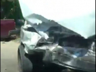Две "семерки" разбились вдребезги на Ставрополье и попали на видео