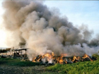 Плотная дымовая завеса образовалась от сжигания на полигоне бытовых отходов в районе Ставрополья