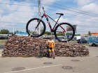 Небывалых размеров велосипед появился на Кулакова в Ставрополе