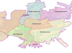 Похожую на карту России новую схему районов Ставрополя презентовало министерство строительства края