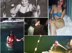 Топ-5 отчаянных красоток, которые нырнули в ледяную воду в Крещенскую ночь 