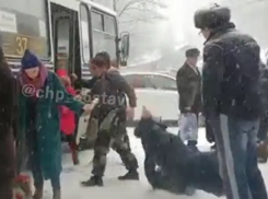 «Ледовый ад» в центре Ставрополя попал на видео