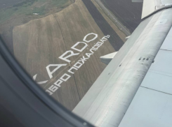 Гигантская надпись в поле появилась в окрестностях Ставрополя 