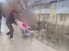 Пьяная и грязная: ставропольцев возмутило поведение женщины с коляской