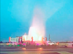 Первая репетиция поющего фонтана попала на видео в Ставрополе