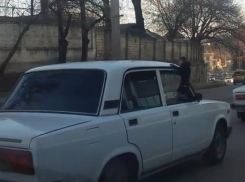 Мартышку-штурмана в ВАЗ-2107 заметили на дороге жители Пятигорска