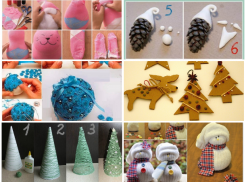 ТОП-10 простых игрушек на елку своими руками 