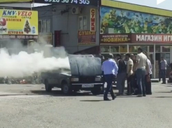 В Пятигорске внезапно загорелся автомобиль