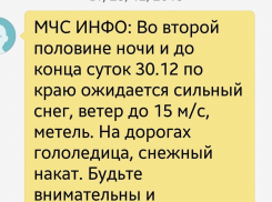 На Ставрополье ожидается сильный снегопад и метель