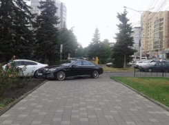 Паркуюсь как хочу: водитель автомобиля бизнес-класса перегородил пешеходную дорожку