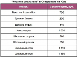  Почти шесть тысяч рублей требуется, чтобы собрать ребенка в школу в Ставрополе