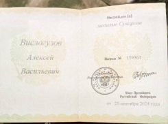 Бойца СВО из Ставропольского края наградили медалью Суворова
