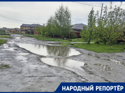 Жители Михайловска обнаружили озеро прямо на дороге