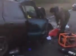 Появилось видео страшных подробностей ДТП с пятью погибшими на Ставрополье