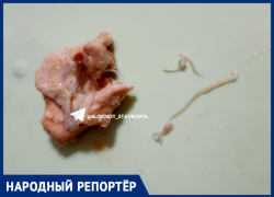 Жительница Ставрополя обнаружила несколько глистов в магазинной горбуше