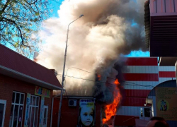 Магазин детских товаров загорелся на городском рынке в Изобильном