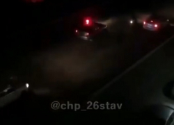 Ночная погоня за скутеристом попала на видео в Ставрополе
