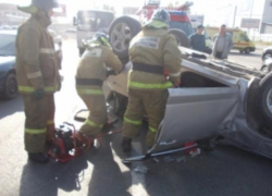 Человек пострадал при опрокидывании отечественной "Лада Гранта" на Ставрополье