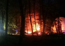 В парке Победы случился пожар