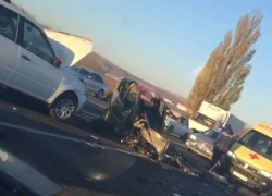 Последствия страшной аварии в Ставрополе попали на видео