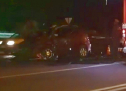 Инормарка вспыхнула после столкновения на дороге в Пятигорске