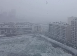 Выпавший в середине апреля сильный снег в Ставрополе попал на видео 