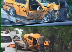 Пассажир такси погиб в Пятигорске, выпав из салона при столкновении