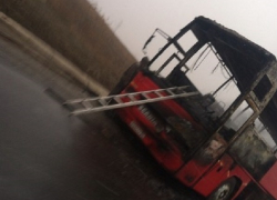 Пассажирский автобус загорелся на трассе «Ставрополь – Невинномысск»