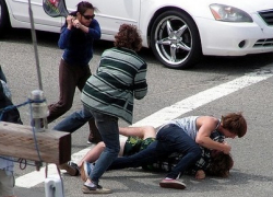 Бейсбольная бита стала главным аргументом в споре водителей маршруток