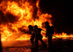 В Пятигорске ночью сгорел стационарный пост ГИБДД