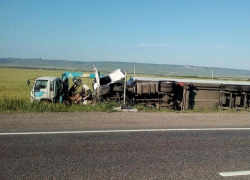 Водитель большегруза, ремонтировавший машину на трассе, погиб от опрокидывания фуры на Ставрополье 