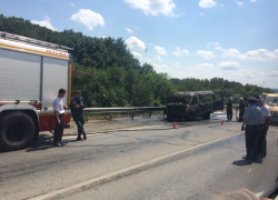 Маршрутка сгорела на выезде из Михайловска