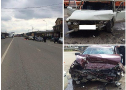 Двое пострадали в аварии из трех автомобилей под Пятигорском