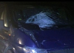 При обгоне на ночной трассе микроавтобус сбил насмерть пешехода в Ставропольском крае