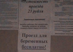 В ставропольской маршрутке устроили акцию для беременных