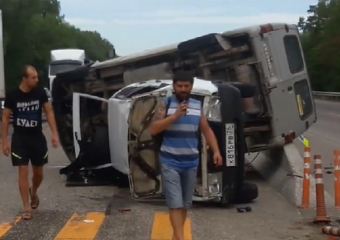 Один человек пострадал в жесткой аварии на Ставрополье, - очевидцы 