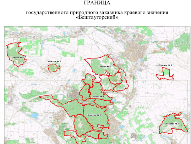 Бештаугорский заказник карта