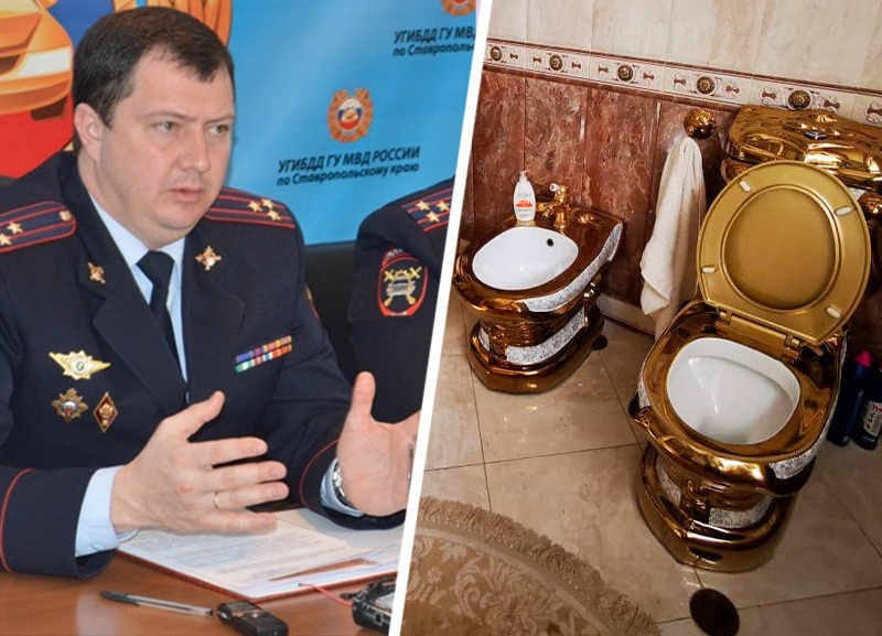 Золотые унитазы, мрамор и лепнина: дворцу главы ГИБДД на Ставрополье позавидует арабский шейх