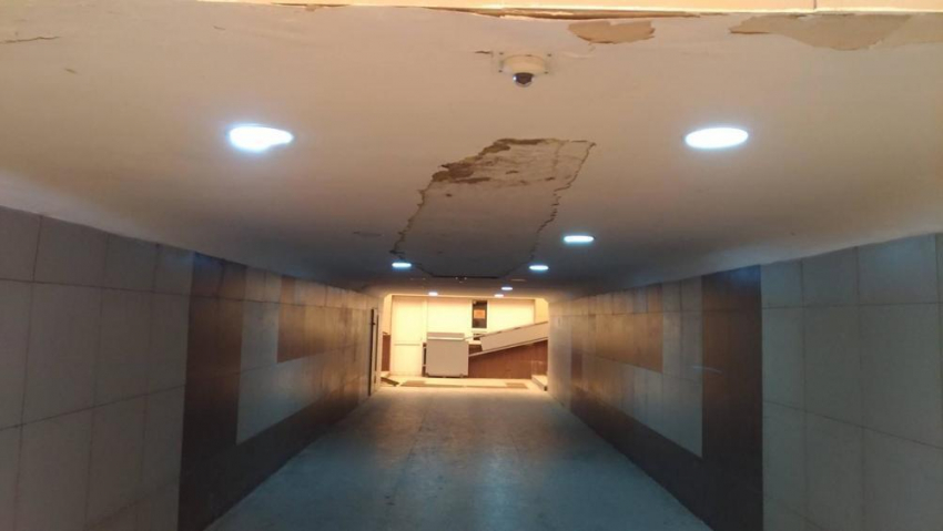 Отремонтированый полгода назад подземный переход начал разрушаться в Ставрополе