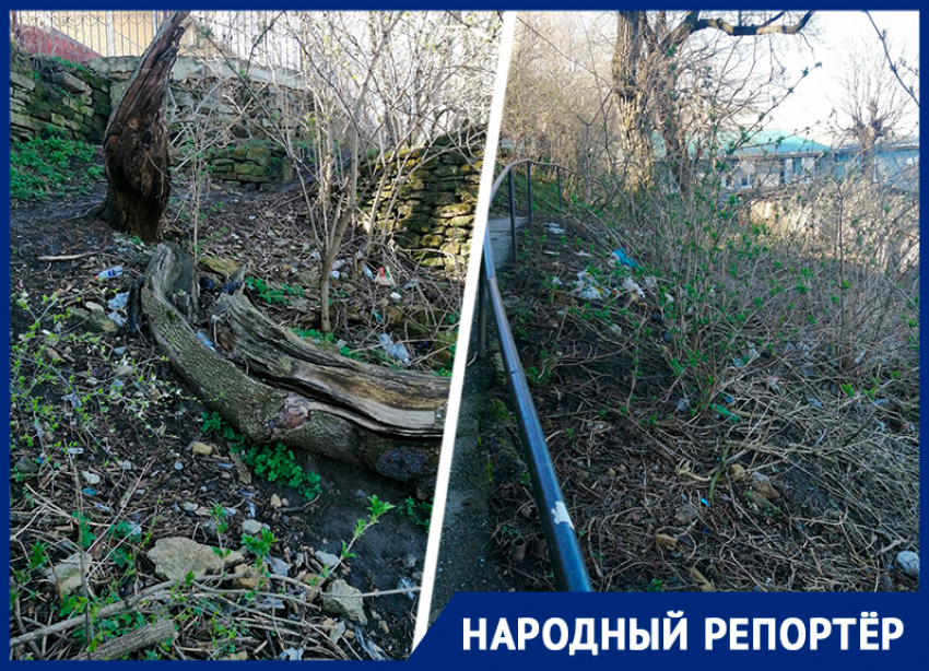 В Ставрополе рядом с «Солдатом» на Крепостной появилась мусорная гора 