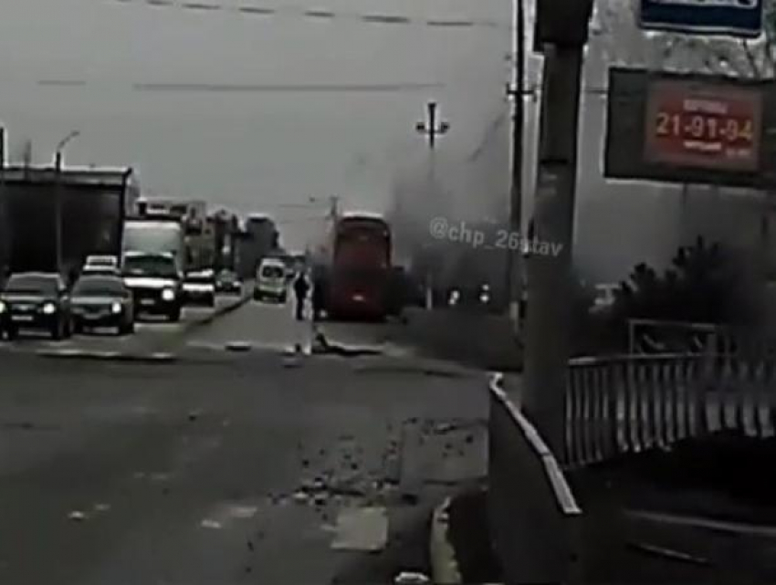 Ставропольский автобус загорелся по дороге в Москву